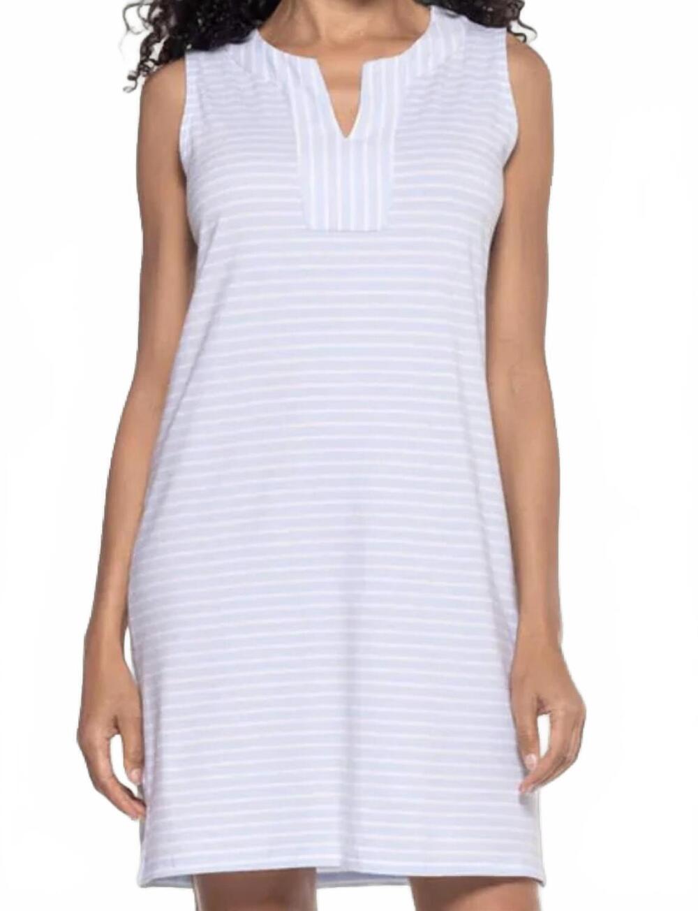 NEW COOLIBAR oceanside tank dress in skyride/white stripe
